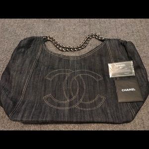 Chanel Blue Denim Tote Bag Giant Coco Cabas XL